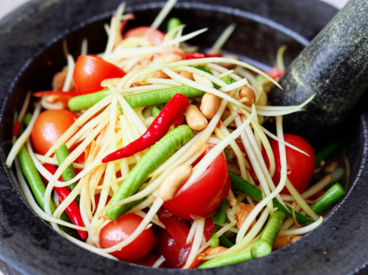 سوم تام (Som Tam): طرز تهیه سالاد تایلندی تند و خوشمزه
