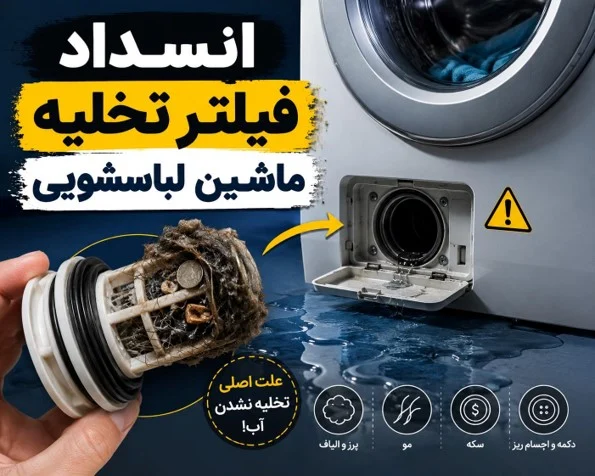 ال جی | لباسشویی انسداد فیلتر تخلیه لباسشویی ال جی چه مشکلاتی ایجاد می کند؟